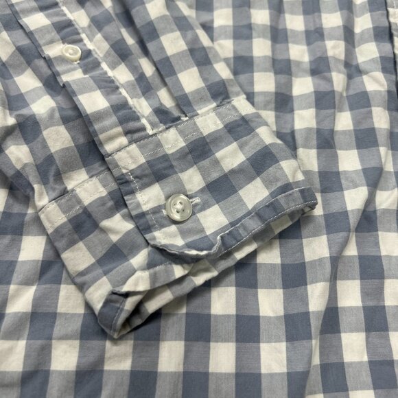 J Crew Button Down Shirt Mens Medium Blue Plaid Long Sleeve Cotton - Picture 3 of 6